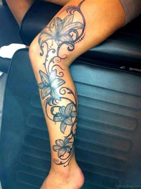 flower leg tattoo ideas|simple flower tattoo drawings.